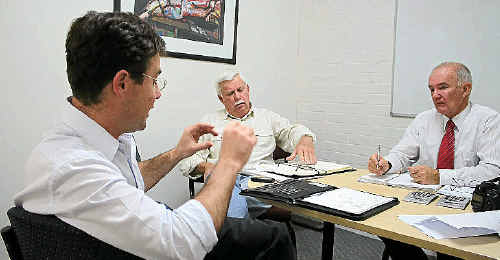 David Littleproud, Graeme Collins and Peter Read debate some budget alternatives. David Littleproud, Graeme Collins and Peter Read debate some budget alternatives.
